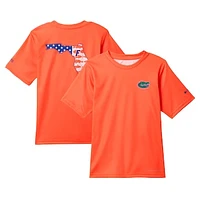 Youth Columbia Orange Florida Gators Terminal Tackle Omni-Shade T-Shirt