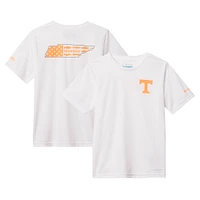 Youth Columbia White Tennessee Volunteers Terminal Tackle Omni-Shade T-Shirt