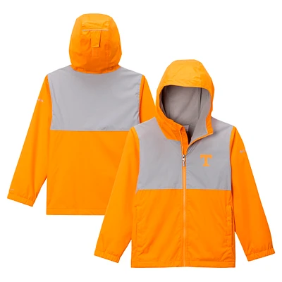 Youth Columbia Tennessee Orange Tennessee Volunteers Rainy Fields Lined Omni-Tech Full-Zip Hoodie Jacket