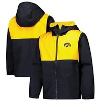 Youth Columbia  Black Iowa State Cyclones Rainy Fields Lined Hoodie Full-Zip Jacket