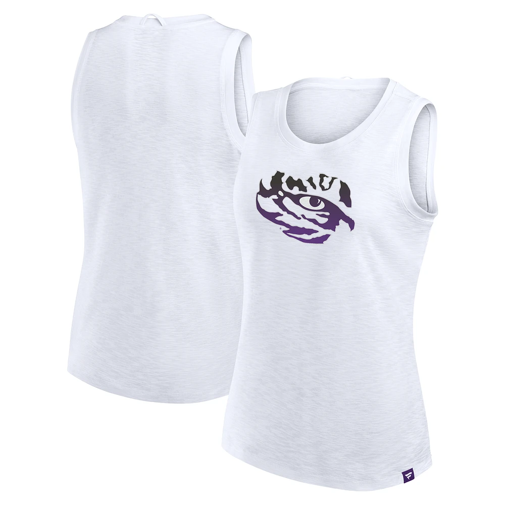 Women's Fanatics White LSU Tigers Activate Slub Tank Top