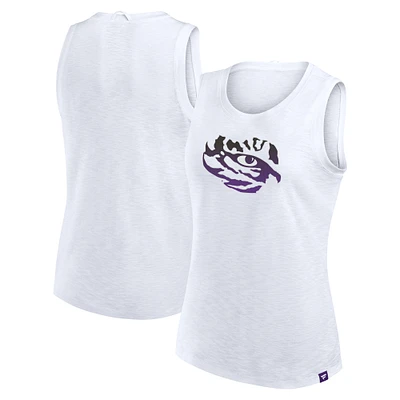 Women's Fanatics White LSU Tigers Activate Slub Tank Top