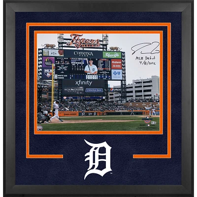 Spencer Torkelson Detroit Tigers Autographed Deluxe Framed 16" x 20" First At Bat Photograph with "MLB Debut 4-8-22" Inscription