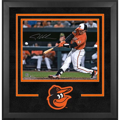 Adley Rutschman Baltimore Orioles Autographed Deluxe Framed 16" x 20" Debut First Hit Photograph