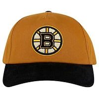 Men's American Needle  Tan/Black Boston Bruins Burnett Adjustable Hat