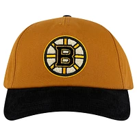 Men's American Needle  Tan/Black Boston Bruins Burnett Adjustable Hat