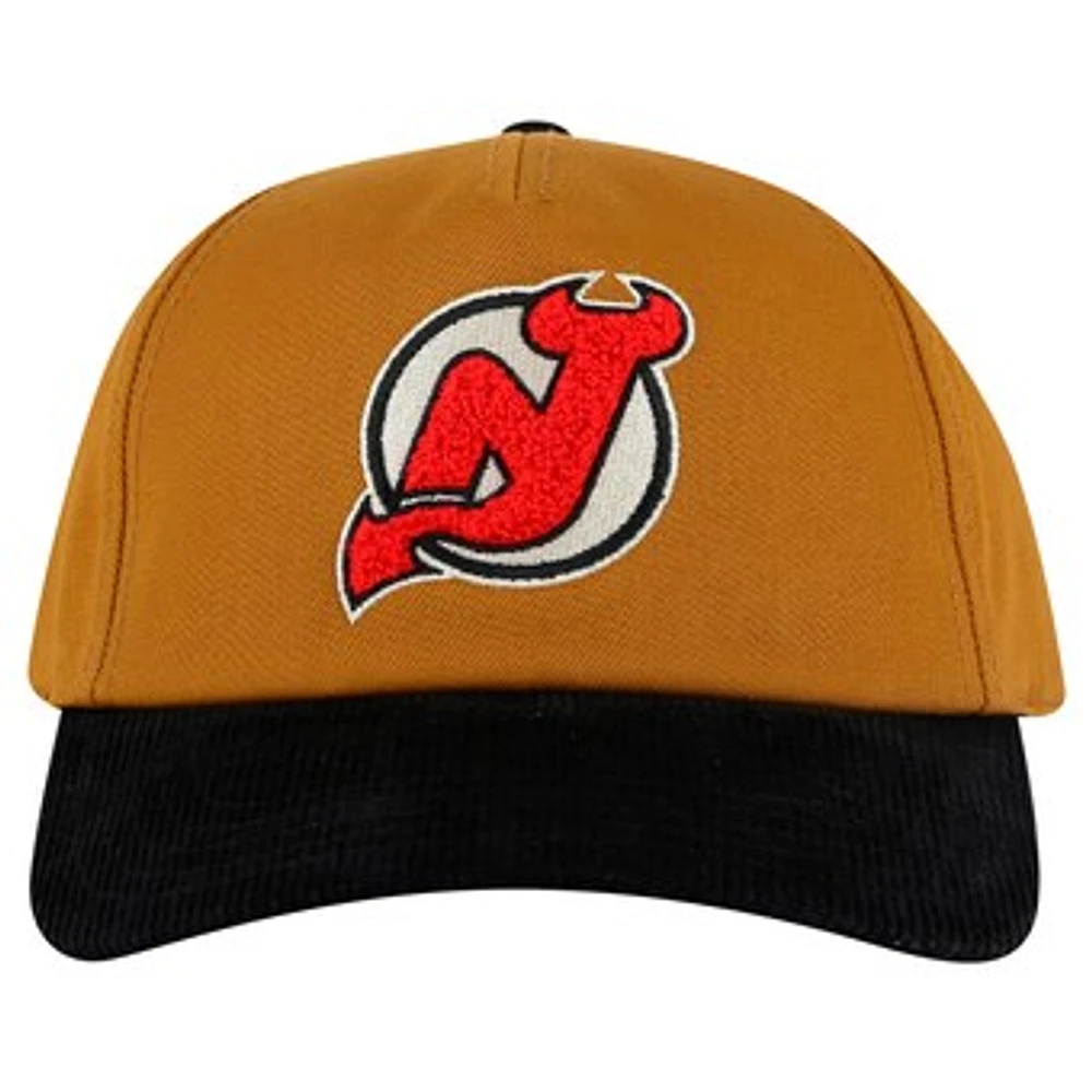 Men's American Needle  Tan/Black New Jersey Devils Burnett Adjustable Hat