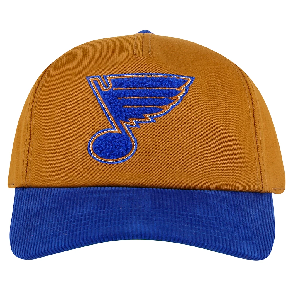 Men's American Needle  Tan/Blue St. Louis Blues Burnett Adjustable Hat