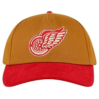 Men's American Needle  Tan/Red Detroit Red Wings Burnett Adjustable Hat