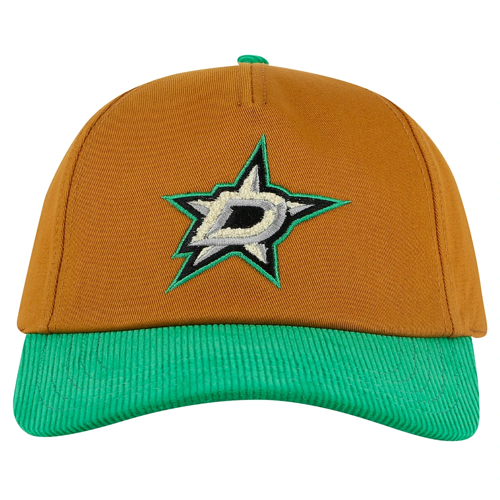 Men's American Needle  Tan/Kelly Green Dallas Stars Burnett Adjustable Hat