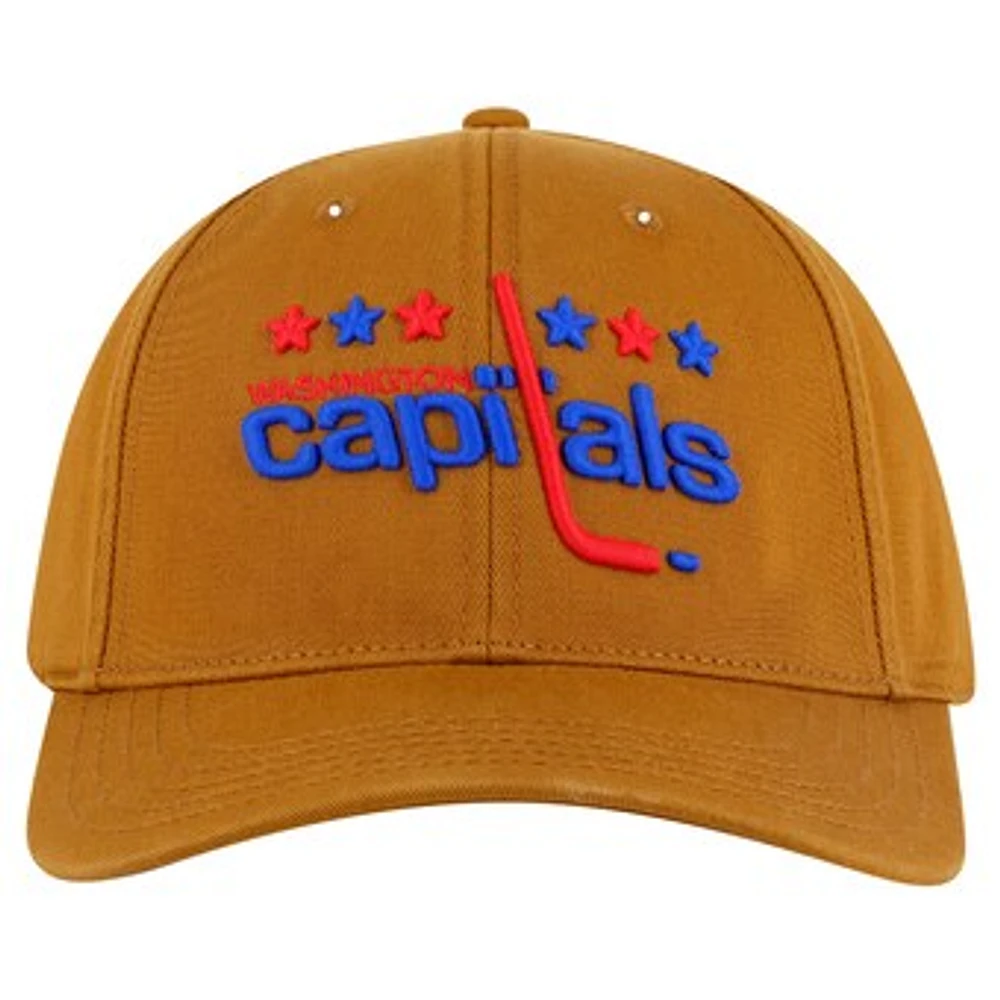 Men's American Needle  Tan Washington Capitals Hepcat Washed Twill Adjustable Hat