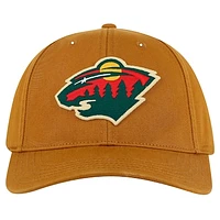 Men's American Needle  Tan Minnesota Wild Hepcat Washed Twill Adjustable Hat