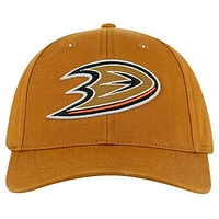 Men's American Needle  Tan Anaheim Ducks Hepcat Washed Twill Adjustable Hat