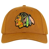 Men's American Needle  Tan Chicago Blackhawks Hepcat Washed Twill Adjustable Hat