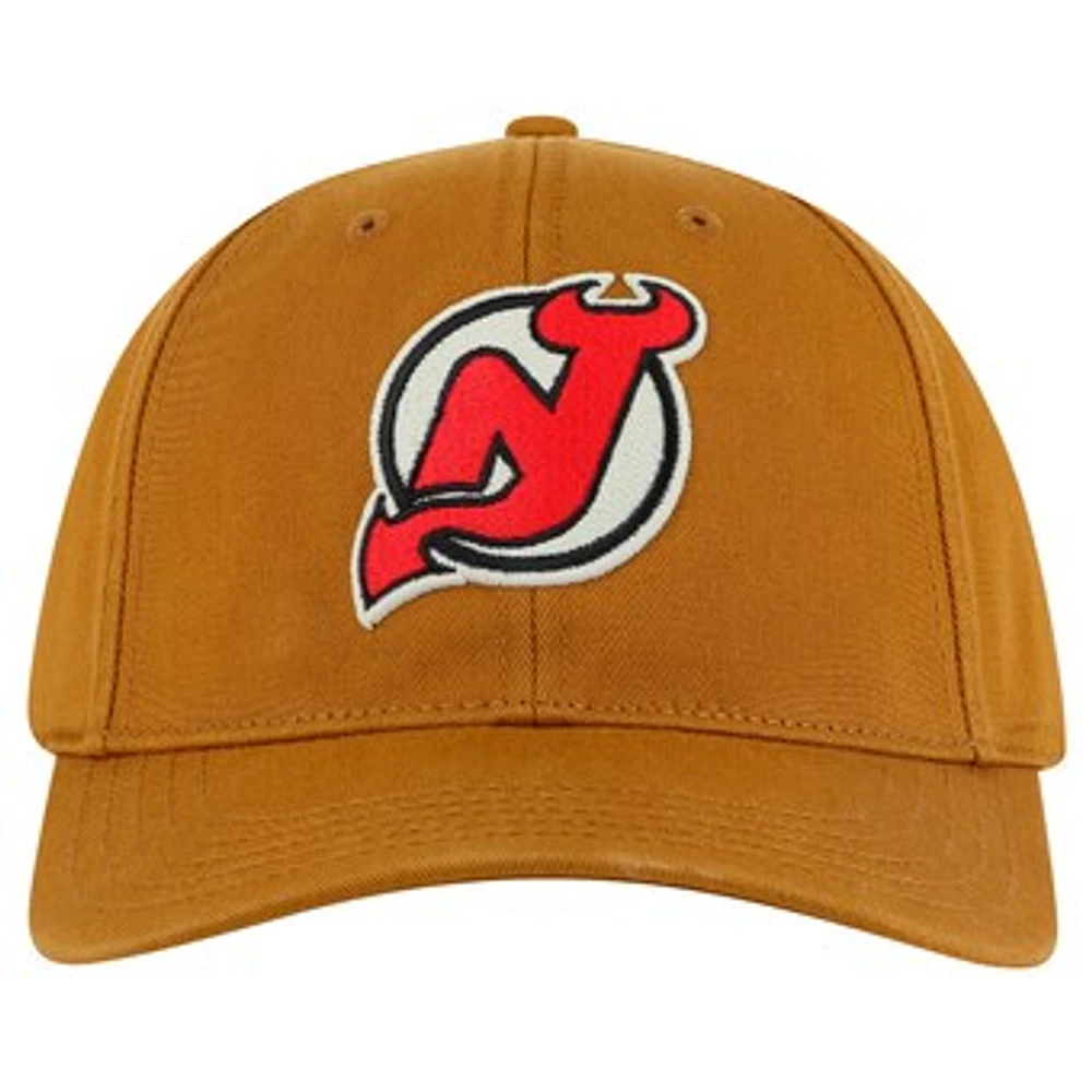 Men's American Needle  Tan New Jersey Devils Hepcat Washed Twill Adjustable Hat