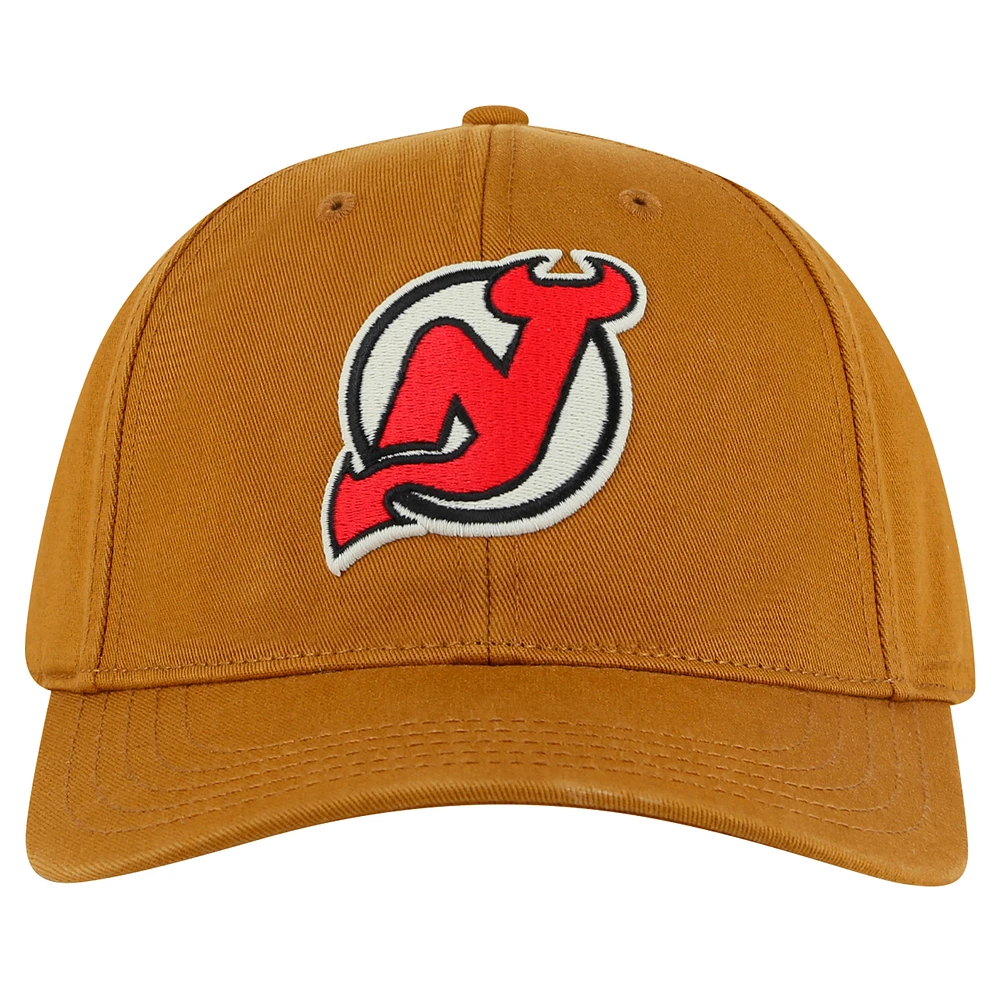 Men's American Needle  Tan New Jersey Devils Hepcat Washed Twill Adjustable Hat