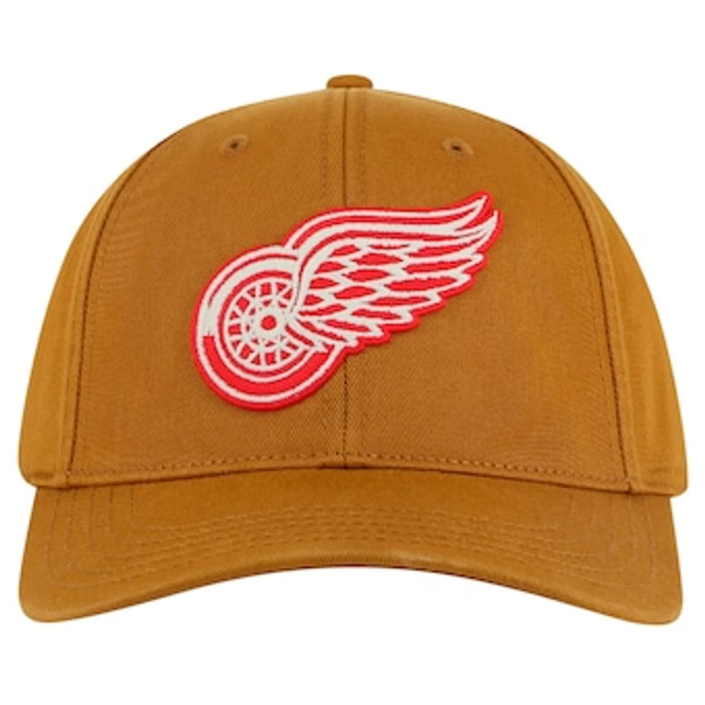 Men's American Needle  Tan Detroit Red Wings Hepcat Washed Twill Adjustable Hat