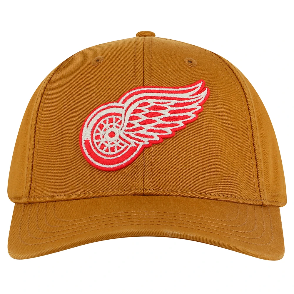 Men's American Needle  Tan Detroit Red Wings Hepcat Washed Twill Adjustable Hat