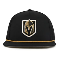 Men's American Needle  Black Vegas Golden Knights Buxton Pro Tech Adjustable Hat