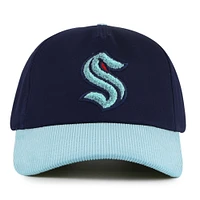 Men's American Needle  Deep Sea Blue/Light Blue Seattle Kraken Burnett Adjustable Hat