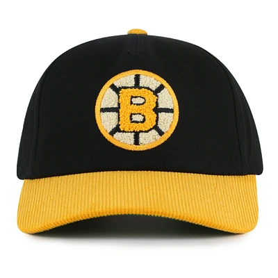 Men's American Needle  Black/Gold Boston Bruins Burnett Adjustable Hat