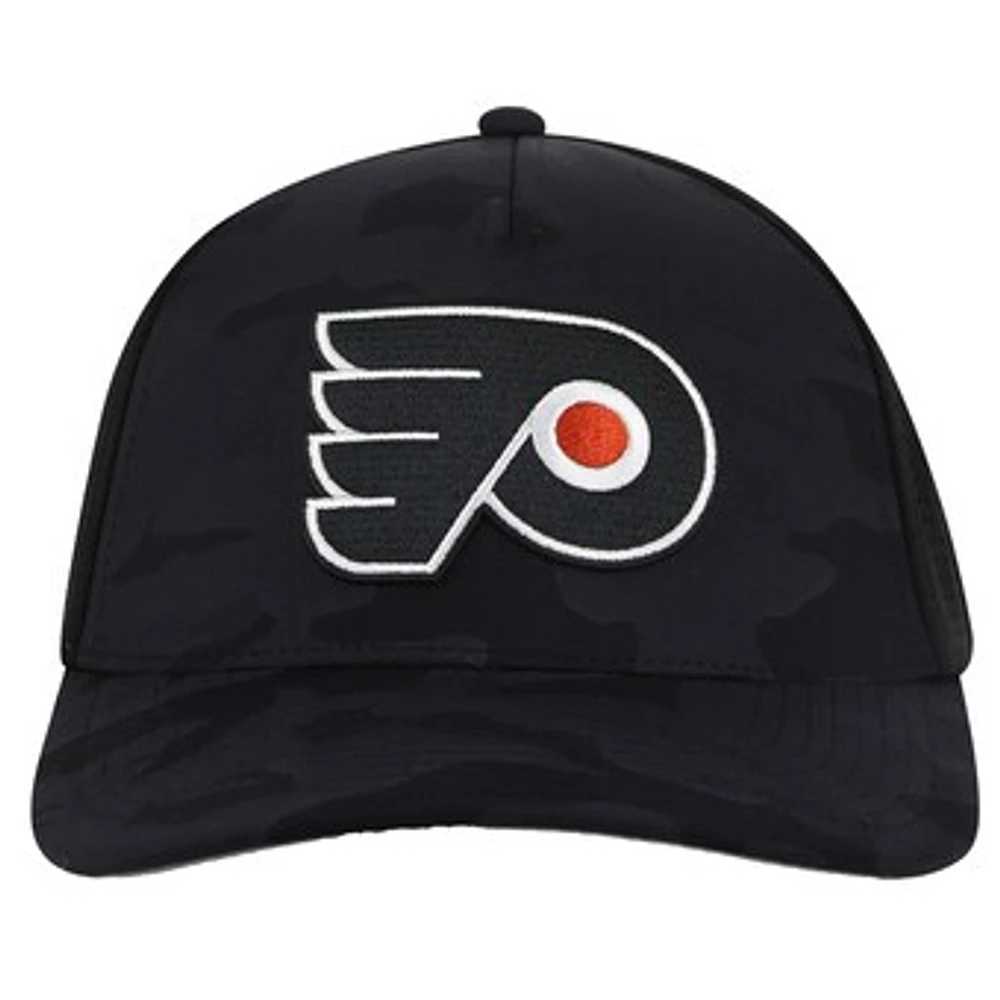 Men's American Needle  Black Philadelphia Flyers Valin Camo Super Tech Vented Adjustable Hat