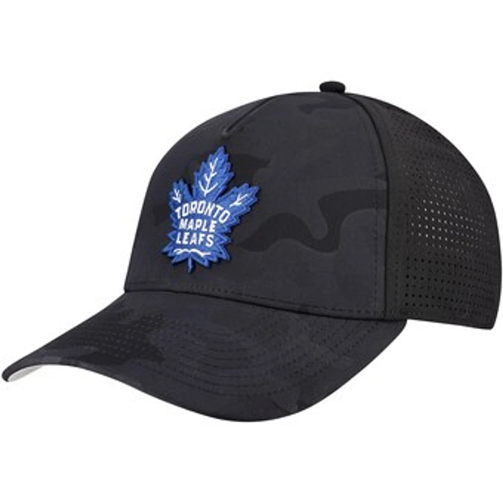 Men's American Needle  Black Toronto Maple Leafs Valin Camo Super Tech Vented Adjustable Hat