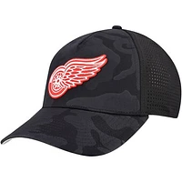 Men's American Needle  Black Detroit Red Wings Valin Camo Super Tech Vented Adjustable Hat