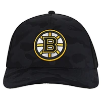 Men's American Needle  Black Boston Bruins Valin Camo Super Tech Vented Adjustable Hat