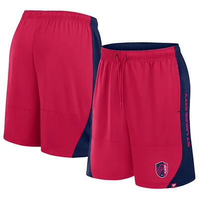 Men's Fanatics Red St. Louis City SC Throw-In Shorts