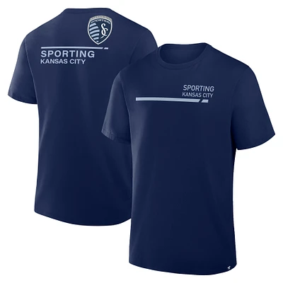 Men's Fanatics  Navy Sporting Kansas City Corner Kick Legacy T-Shirt