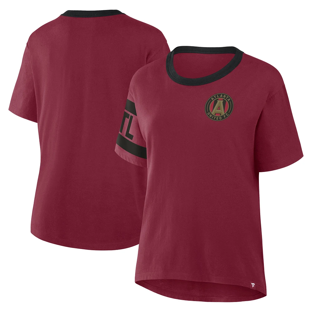 Women's Fanatics  Burgundy Atlanta United FC Defender Pairing Legacy T-Shirt