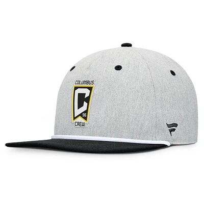 Men's Fanatics Heather Gray Columbus Crew Chip Golfer Snapback Hat