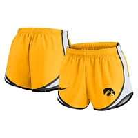 Women's Nike Gold Iowa Hawkeyes Spring Break Tempo Performance Shorts