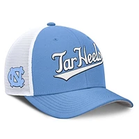 Men's Nike Carolina Blue North Carolina Tar Heels 2025 Dugout Coaches Rise Performance Trucker Adjustable Hat