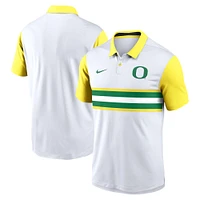 Men's Nike White Oregon Ducks Campus Pattern Vapor Performance Polo