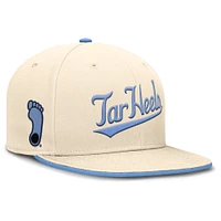 Men's Nike Natural North Carolina Tar Heels Primetime True Performance Fitted Hat