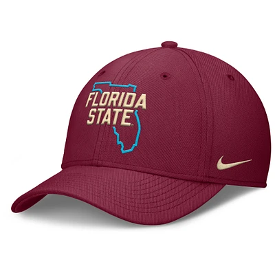 Men's Nike Garnet Florida State Seminoles Local Swoosh Flex Hat