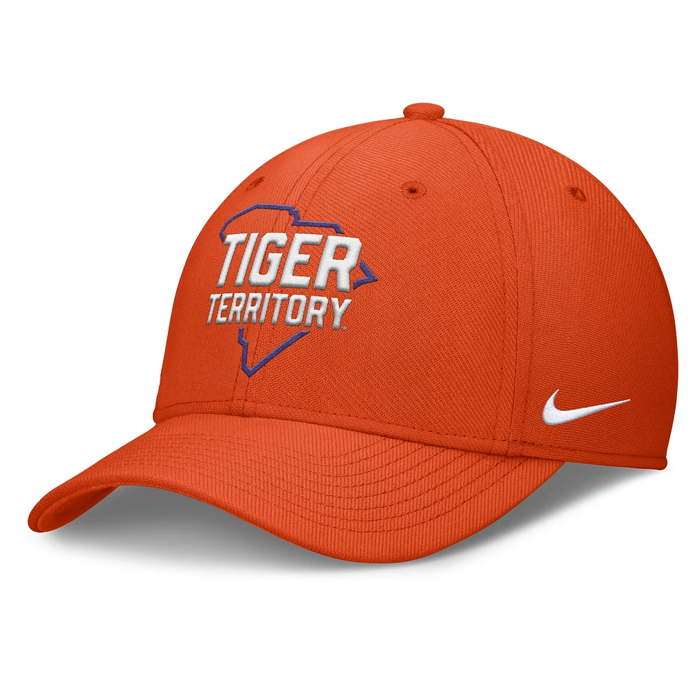 Men's Nike Orange Clemson Tigers Local Swoosh Flex Hat