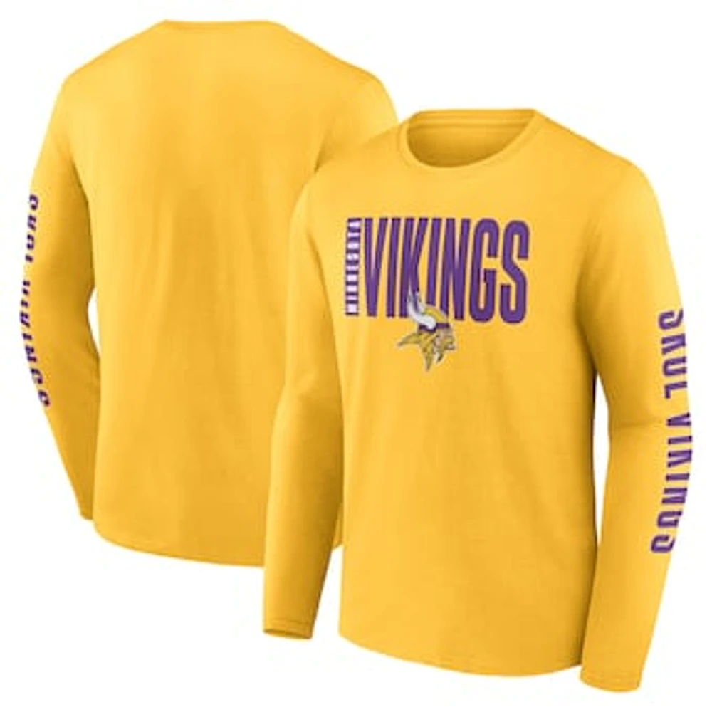 Men's Fanatics  Gold Minnesota Vikings Big & Tall Vision Long Sleeve T-Shirt