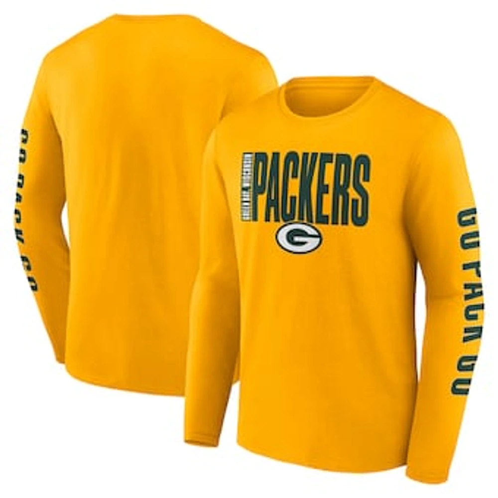 Men's Fanatics  Gold Green Bay Packers Big & Tall Vision Long Sleeve T-Shirt