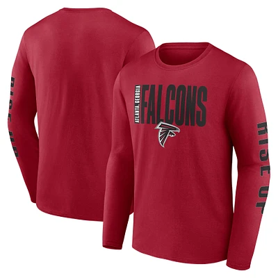 Men's Fanatics  Red Atlanta Falcons Big & Tall Vision Long Sleeve T-Shirt