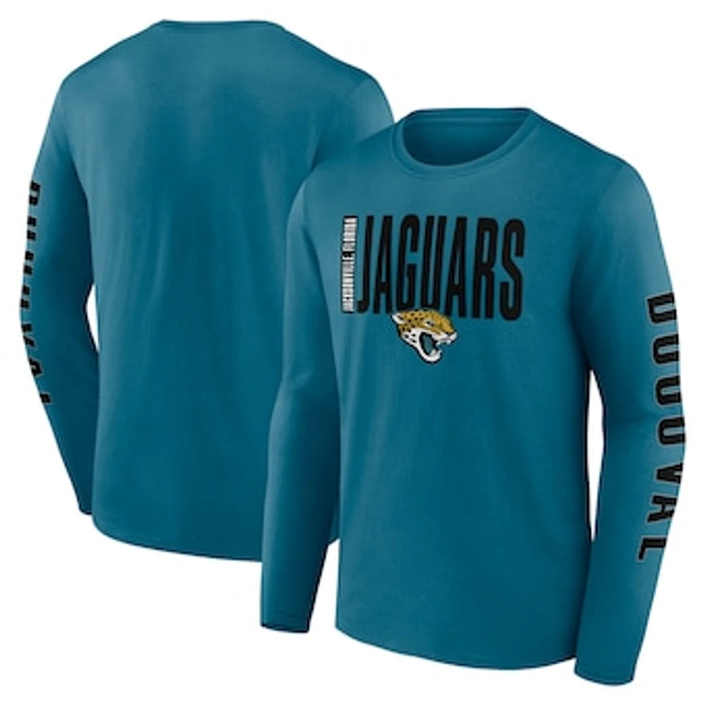 Men's Fanatics  Teal Jacksonville Jaguars Big & Tall Vision Long Sleeve T-Shirt