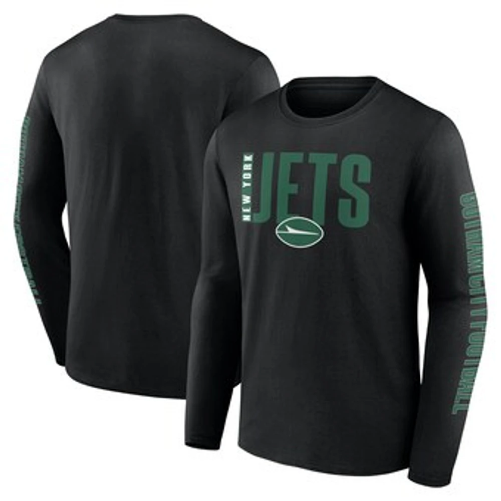 Men's Fanatics  Black New York Jets Big & Tall Vision Long Sleeve T-Shirt