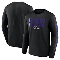 Men's Fanatics  Black Baltimore Ravens Big & Tall Vision Long Sleeve T-Shirt