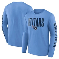 Men's Fanatics  Light Blue Tennessee Titans Big & Tall Vision Long Sleeve T-Shirt