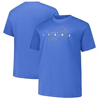 Men's Fanatics Blue Detroit Lions Big & Tall Coordinate T-Shirt