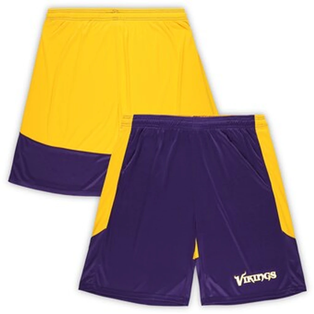 Men's Fanatics Purple/Gold Minnesota Vikings Big & Tall Synthetic Launch Shorts