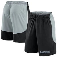 Men's Fanatics Black/Silver Las Vegas Raiders Big & Tall Launch Shorts