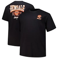 Men's Fanatics Black Cincinnati Bengals Big & Tall Throwback Logo T-Shirt